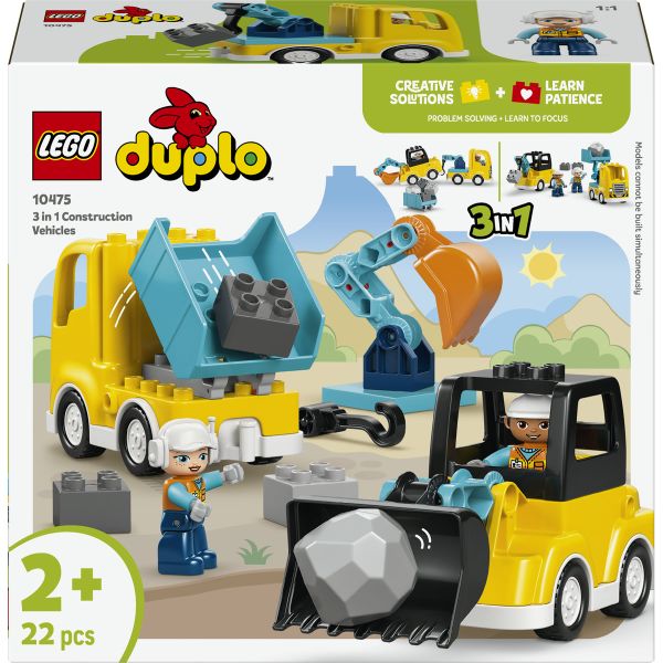 LEGO® DUPLO® Town 3 in 1 Construction Vehicles Toys 10475