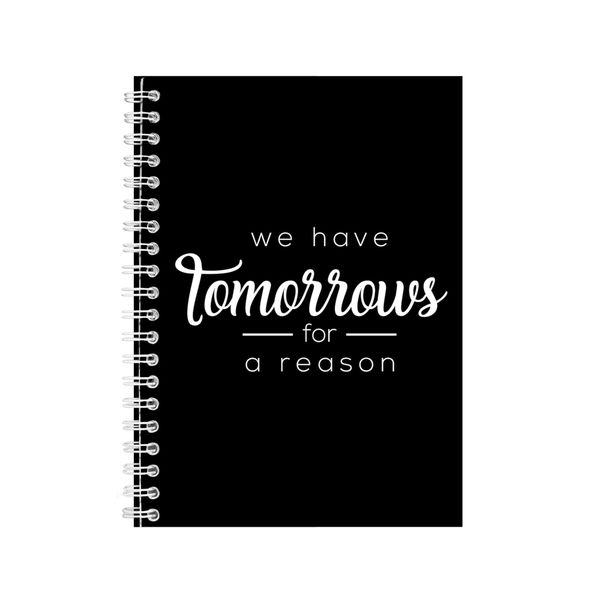 Tomorrow A5 Notebook Spiral Lined Motivational Sayings Graphic Notepad 186