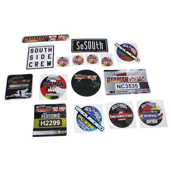 Universal Car Body Vinyl Self-Adhesive Assorted Sticker Decals -16 Stickers