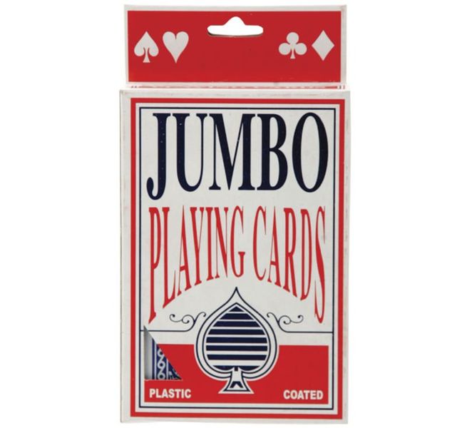 Bulk Pack x 6 Playing-Cards Jumbo Hanging 9x12.5cm