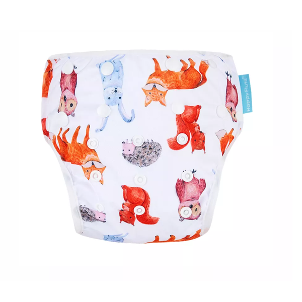Baby Reusable Swim Diaper - Rabbit, Fox and Owl