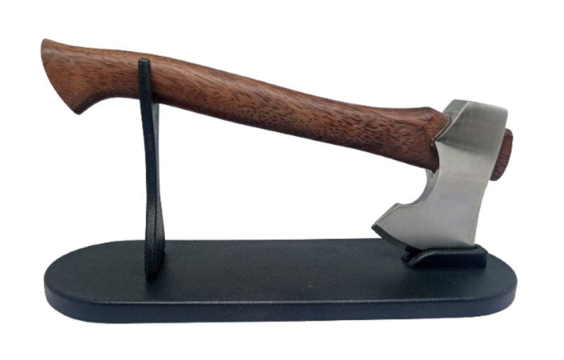 Mini Axe &amp; Stand for Bar or Man Cave 160mm long (Rosewood) Handle &amp; Head