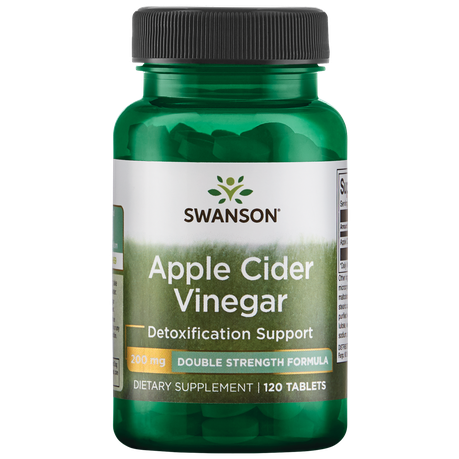 Swanson Apple Cider Vinegar - Double Strength 200 mg - 120 Tabs Image