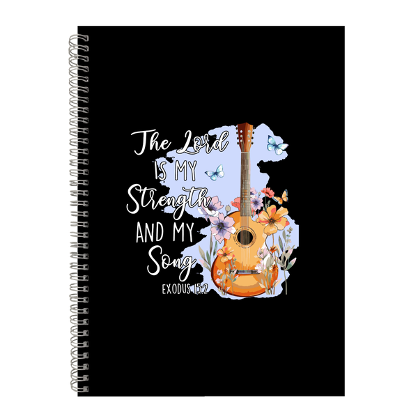 The Lord Is My Strength Gift Idea Writing Book Notepad Notebook A4 506