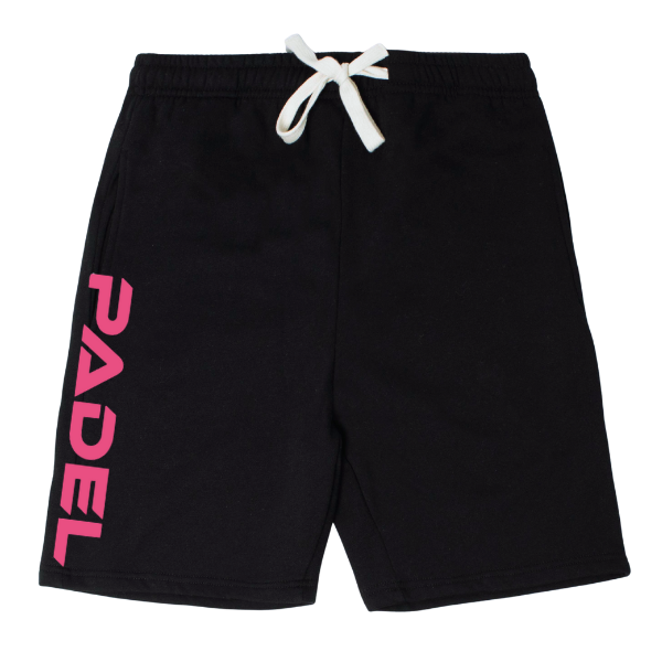Padel Premium Shorts With Neon Pink PrintShorts 240gsm - Black