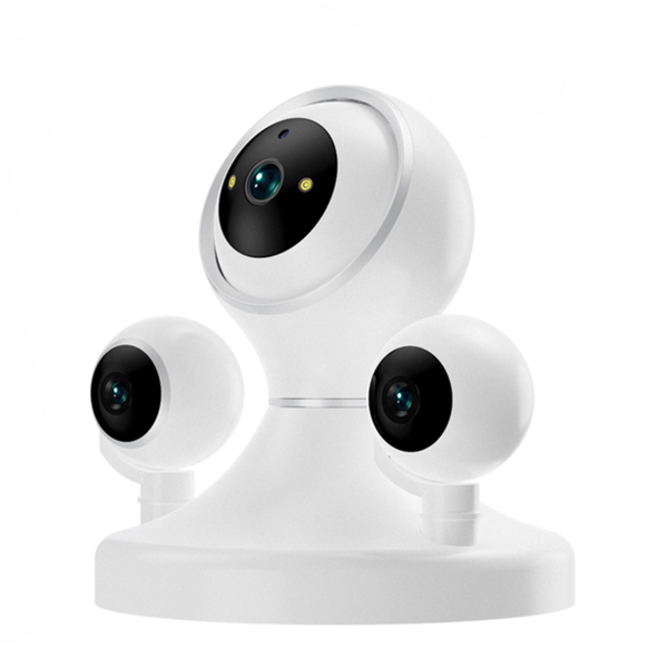 4K Ultra HD Fisheye WiFi Camera-Triple-Lens 360 Panoramic Security Camera