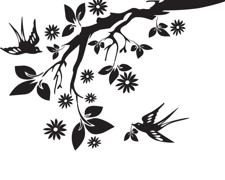 Fantastick - Spring Fever Vinyl wall Sticker - Black