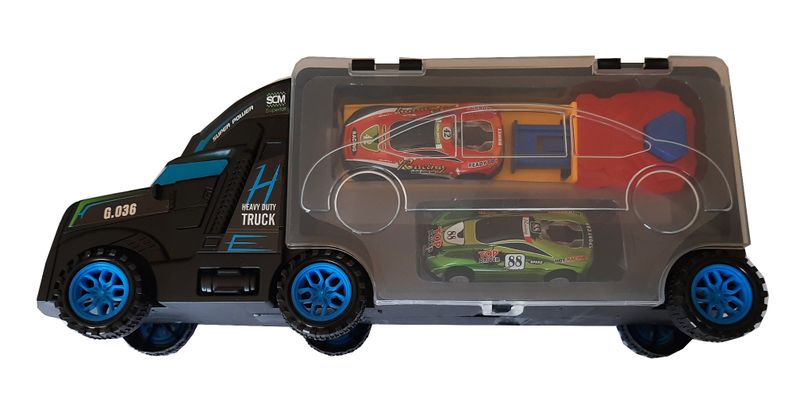 Truck Carry Case with 2 Die-Cast Racing Cars