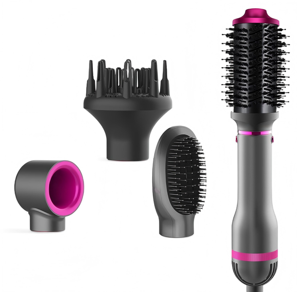 IPSTYLE Hot Air Brush with Hair Dryer,Quick Dry Hood,Wind Comb Attachments