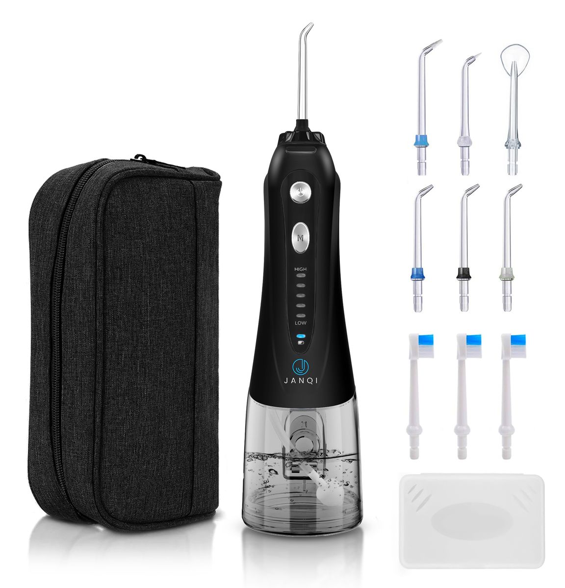 JANQI J1 Water Flosser for Teeth, Braces - Toothbrush & Nozzle Pack ...