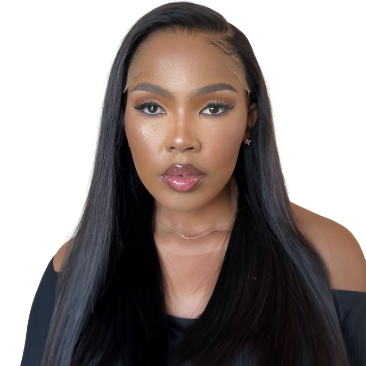Luvée 20-inch Straight Human Hair Wig- Lace Full Frontal Wig