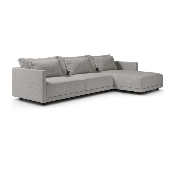 HM Kenji Wide L Sofa in Blue Velvet