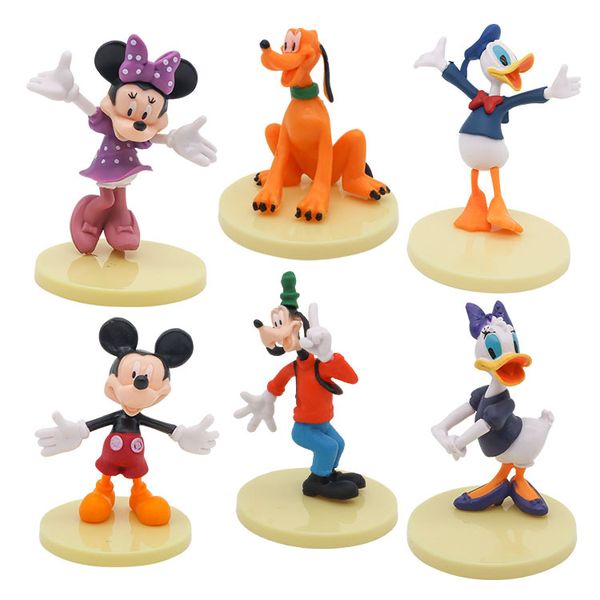 6-Piece Set of Mouse and Puppy Children's Toy Figurine Models