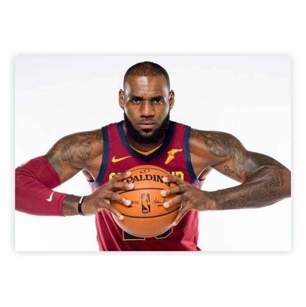 Lebron James in Red and Blue Nike - A1 Poster