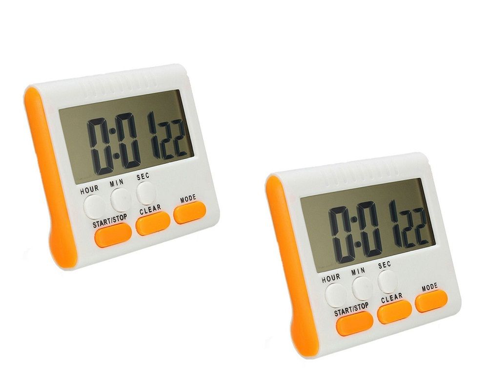 Kitchen Timer Digital Clock Loud Alarm With Magnetic Stand 2 Pack   S Zoom.file