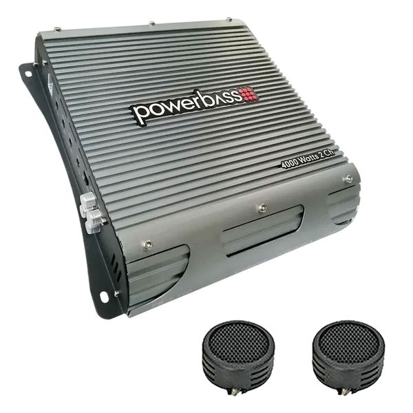 Powerbass PB-2.120 2 Channel 4000 Watts Class D Amplifier &amp; Evo Tweeters