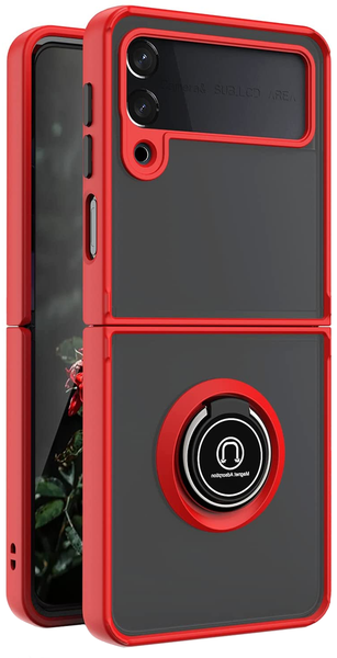 Ring Holder Kickstand Magnetic Protective Case for Samsung Z Flip 3 5G blue