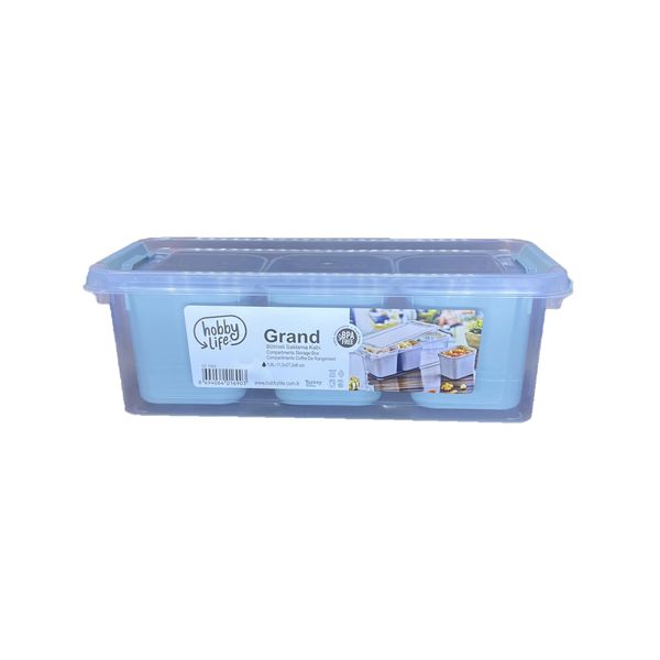 Hobby Life - 3 Compartment Rectangular Container- 1.8l (021065)
