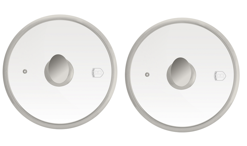 Berlinger Haus 24 cm Glass Lid with Stainless Steel Knob - Set of 2