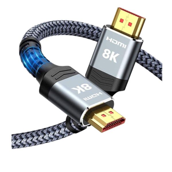 2m 8K HDMI Cable 48Gbps Ultra High Speed Braided Cord 4K@120Hz 8K@60Hz