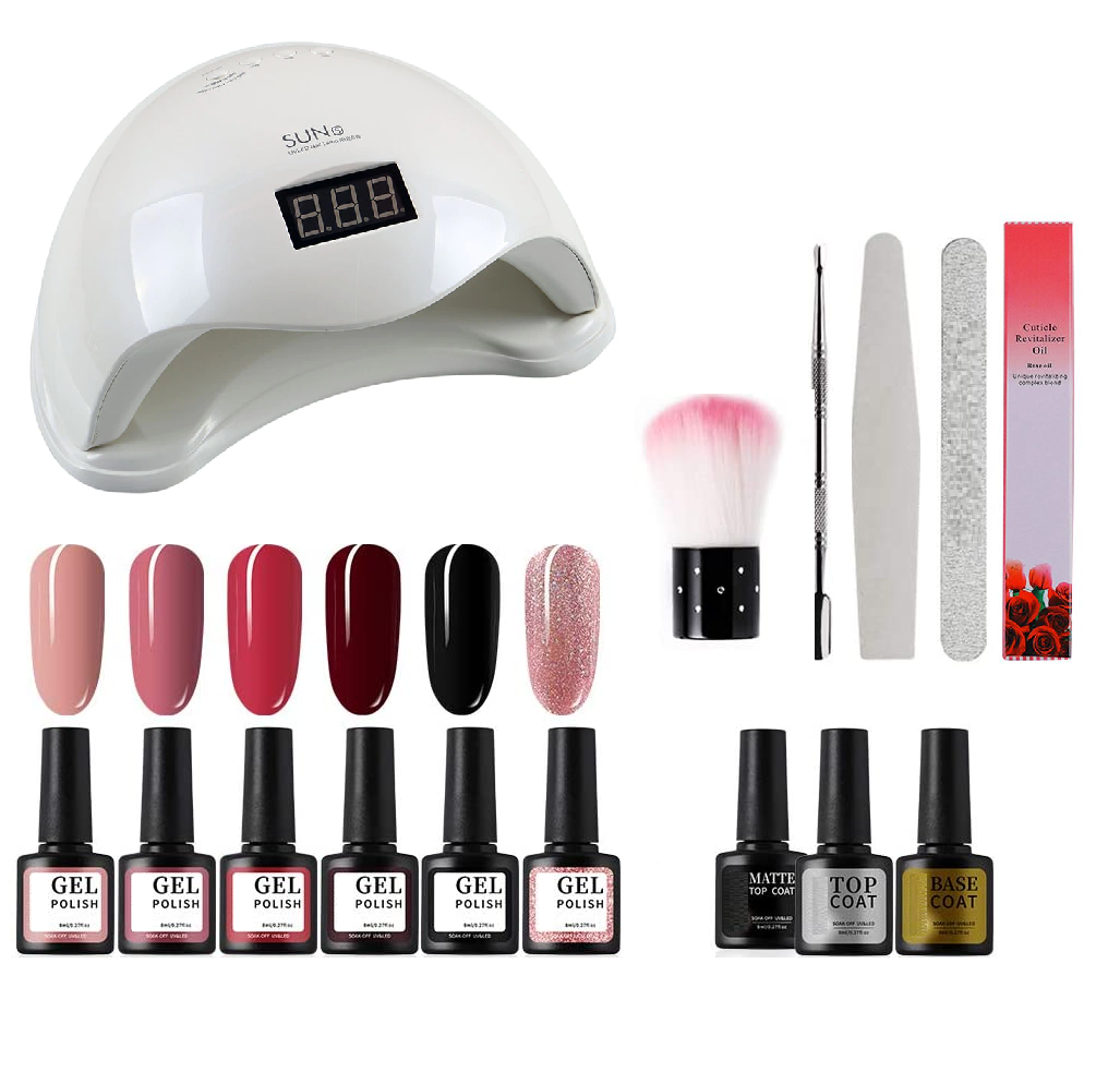 15 Piece UV Gel Polish Kit With 48W UV Nail Dryer Buy Online In South 
