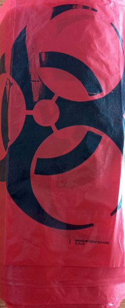 Red Bio Hazard Plastic Bag