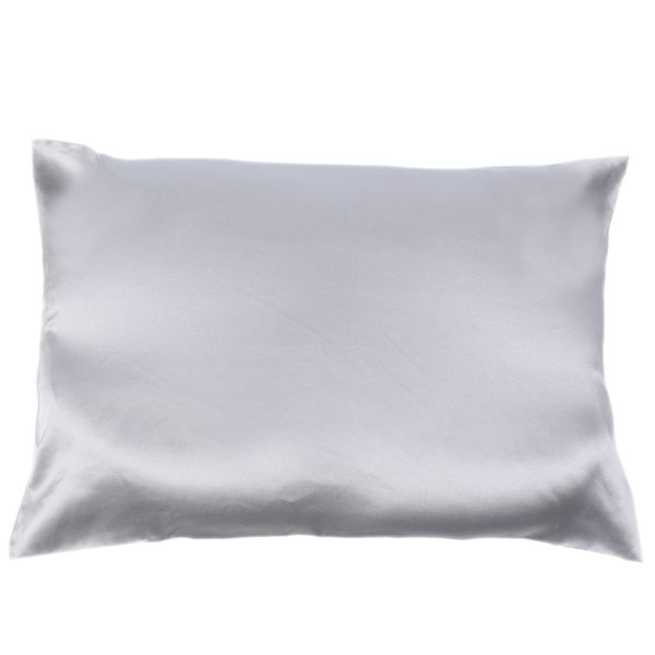 Mulberry Silk Pillowcase for Hair and Skin, 50X75cm-Silver Gray