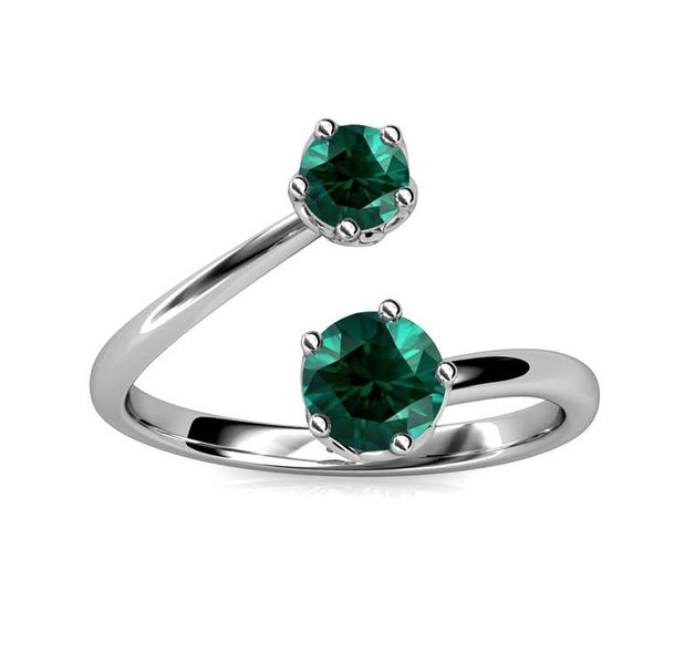 Crystalize 925 Silver May Birthstone Ring with Swarovski Crystals