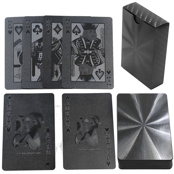 Foil Poker Playing cards - pure black