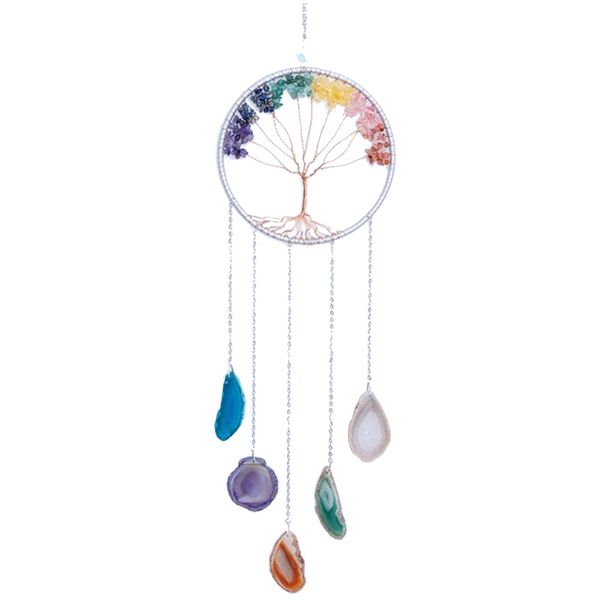 Decor Wall Hanging Handmade Crystal Tree of Life Dream Catcher - 60cm