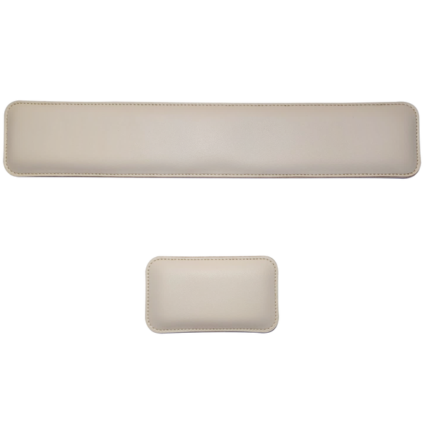 Double-sided PU Leather Keyboard &amp; mouse wrist support - Olive Green/Grey