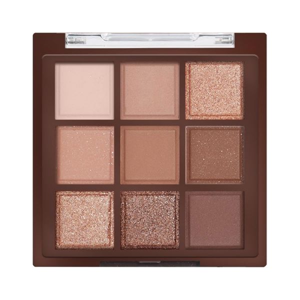 High-Pigmented 9Colors Chocolate Brown Eyeshadow Palette