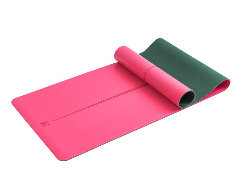 Bloom 5mm Rubber Yoga Mat - Pink/Green