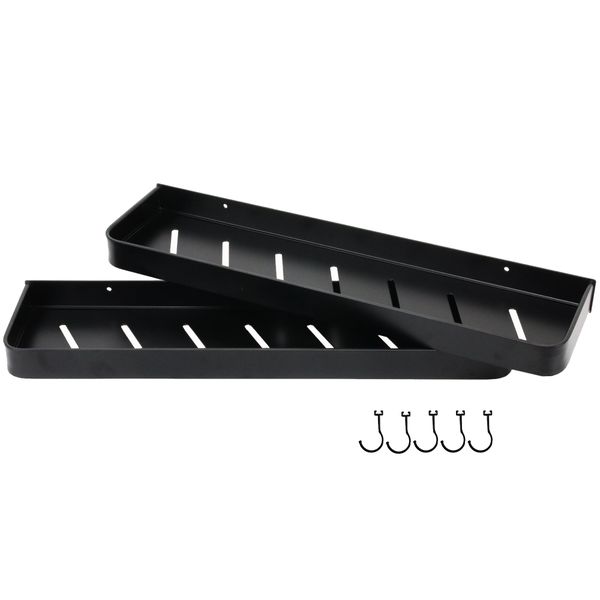 Heartdeco Aluminum Drilling Free Bathroom Shelf 2PCs