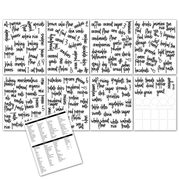 Waterproof Home Organization Label - Set of 168