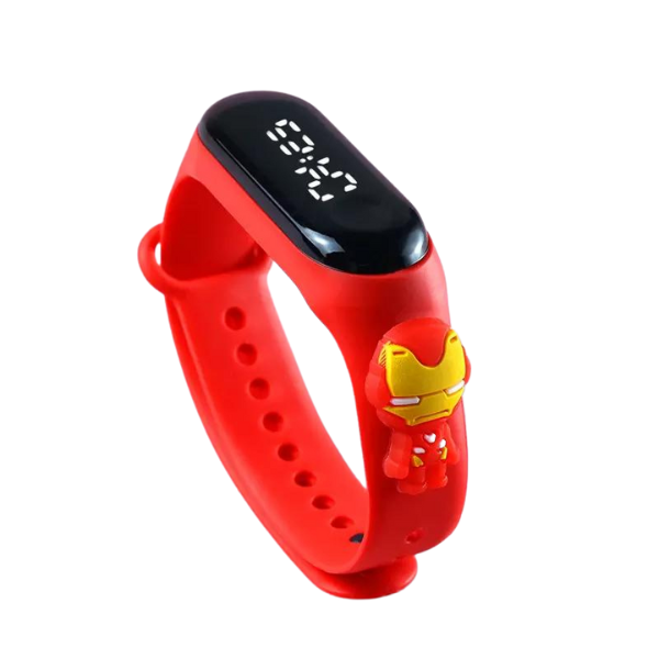 Kids Character Digital Waterproof Watch with LED Touch Display