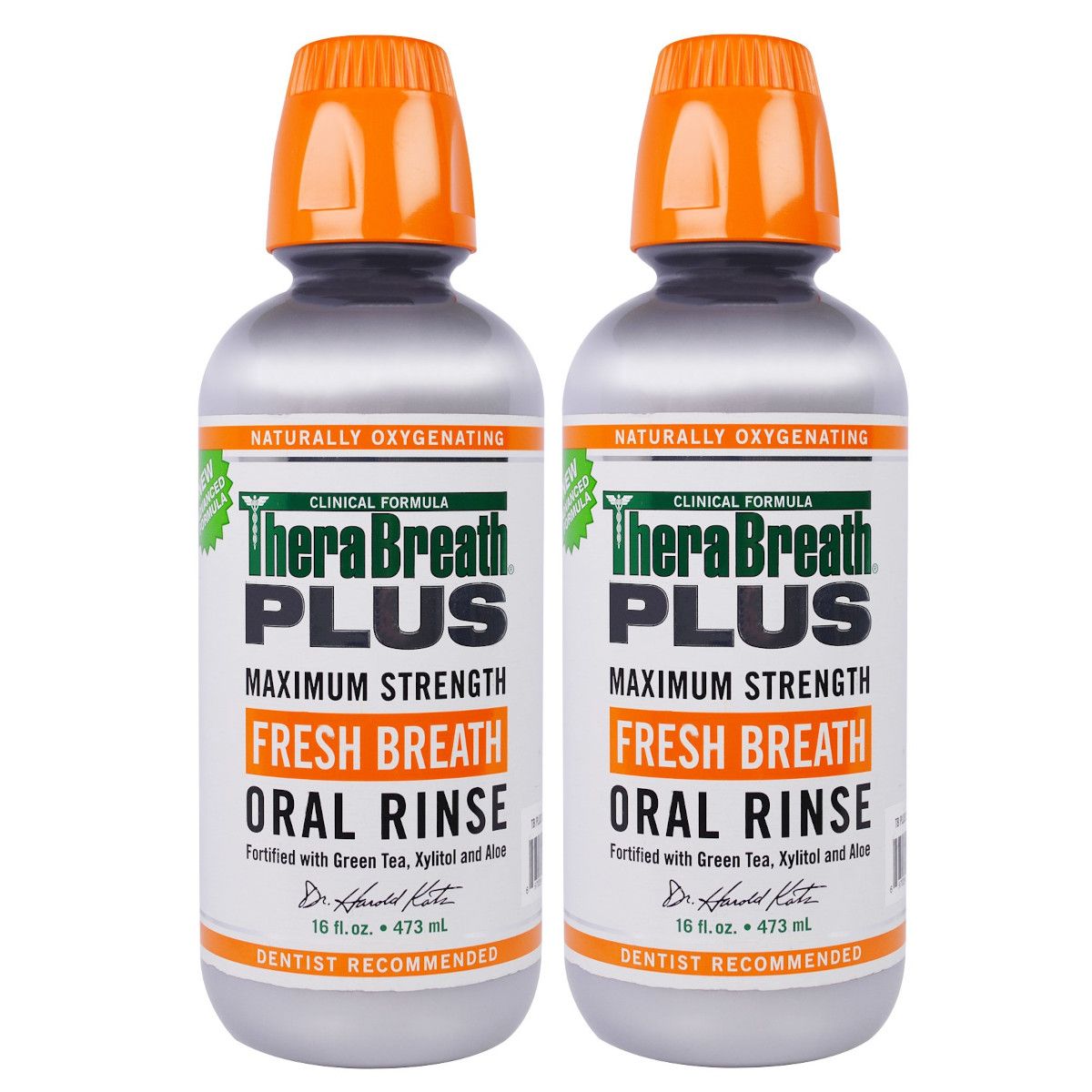 Therabreath PLUS Maximum Strength Mouthwash For Bad Breath Twin 473ml x