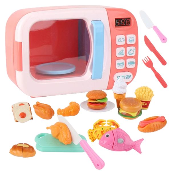 Children Mini Chef Electric Microwave- Kitchen Cooking Toy-31 pcs