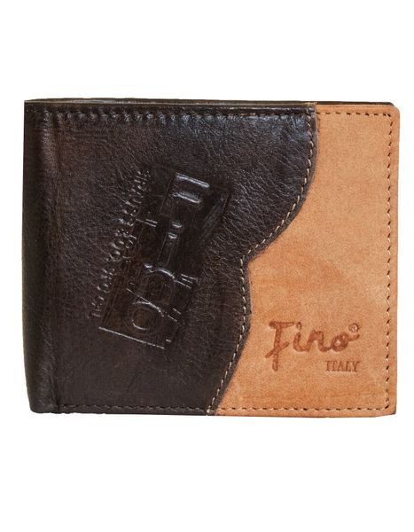 Fino HL-742 Genuine Leather Embossed Card Wallet with SD Card Holder &amp; Box