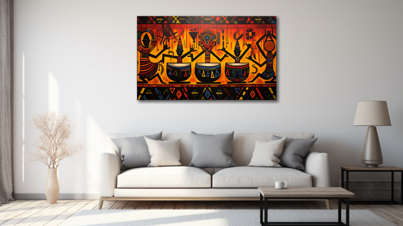 Canvas Wall Art - Tribal Rhythms Abstract - HD0456