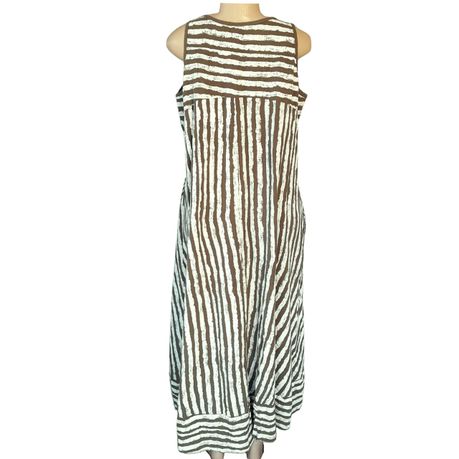 Ladies Mocha Green Summer Stripe Dress Shop Today. Get it Tomorrow takealot