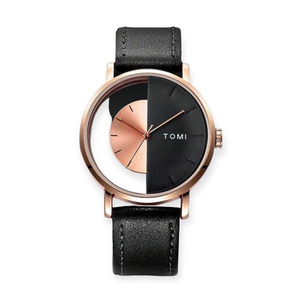 Tomi T080 Hollow Design Half See-through Quartz Watch