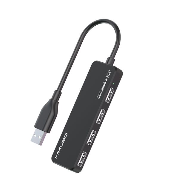 HUB-011 BK Mikuso USB 2.0 HUB 4-Port - Super Slim Black
