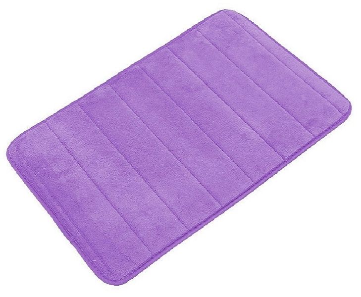 Purple Non-Slip Memory Foam Bath &amp; Shower Mat: Luxury Soft &amp; Absorbent Mat