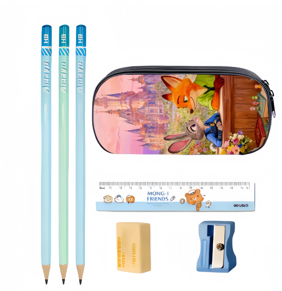Disney Zootopia Judy &amp; Nick Pencil Case - Large Capacity Stationery Pouch