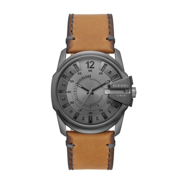Diesel Master Chief Mens Brown Leather Watch-DZ1964