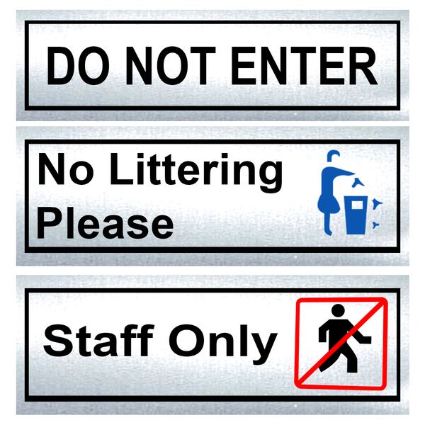 3Pcs - Self Adhesive Door Information Sign Sticker