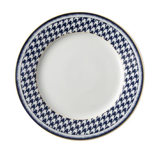 Blue Check Dinner Plate Set of 4