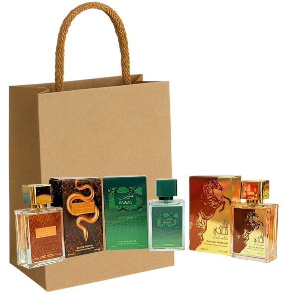 Musamam, Lail Maleki &amp; Hawas | 3 Perfumes Set for Men with Gift Bag COMBO