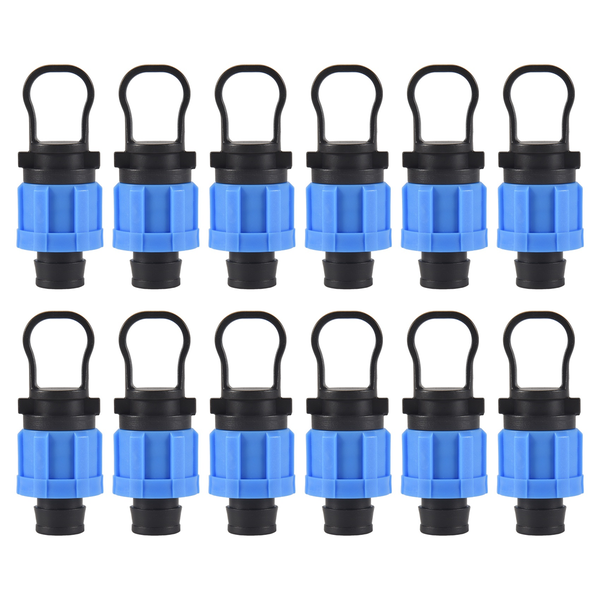 12 Pcs Drip Irrigation Tubing End Cap Plug 1/2 Inch End Cap Fitting